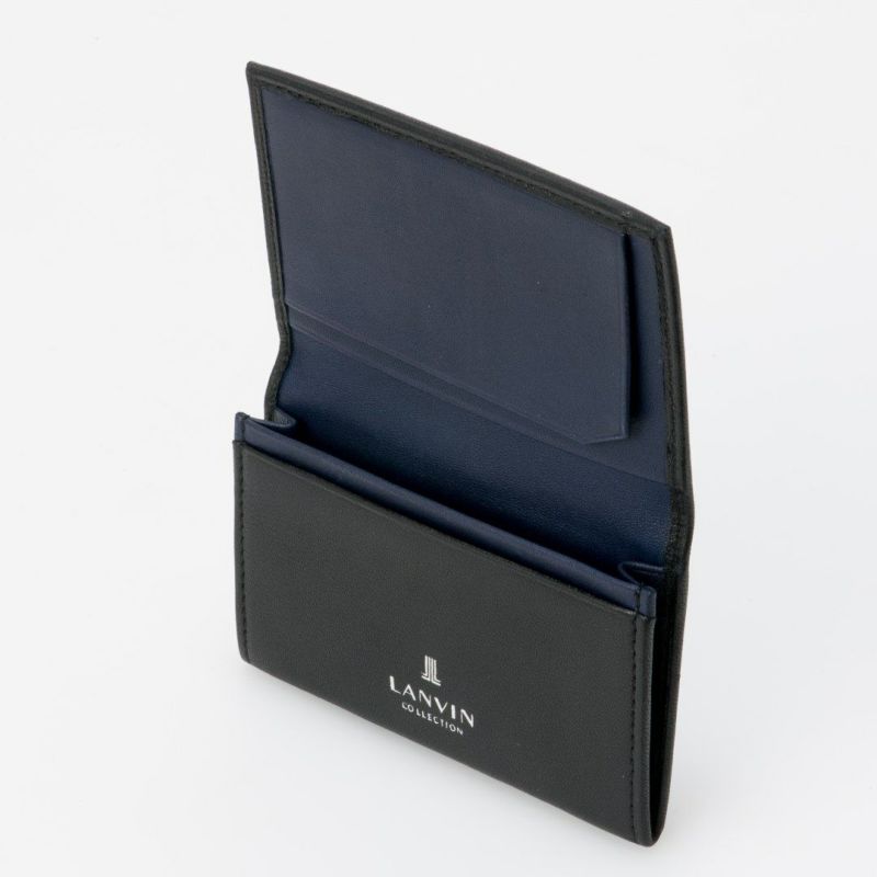 LANVIN COLLECTION SHEEP LEATHER 名刺入れ ブラック