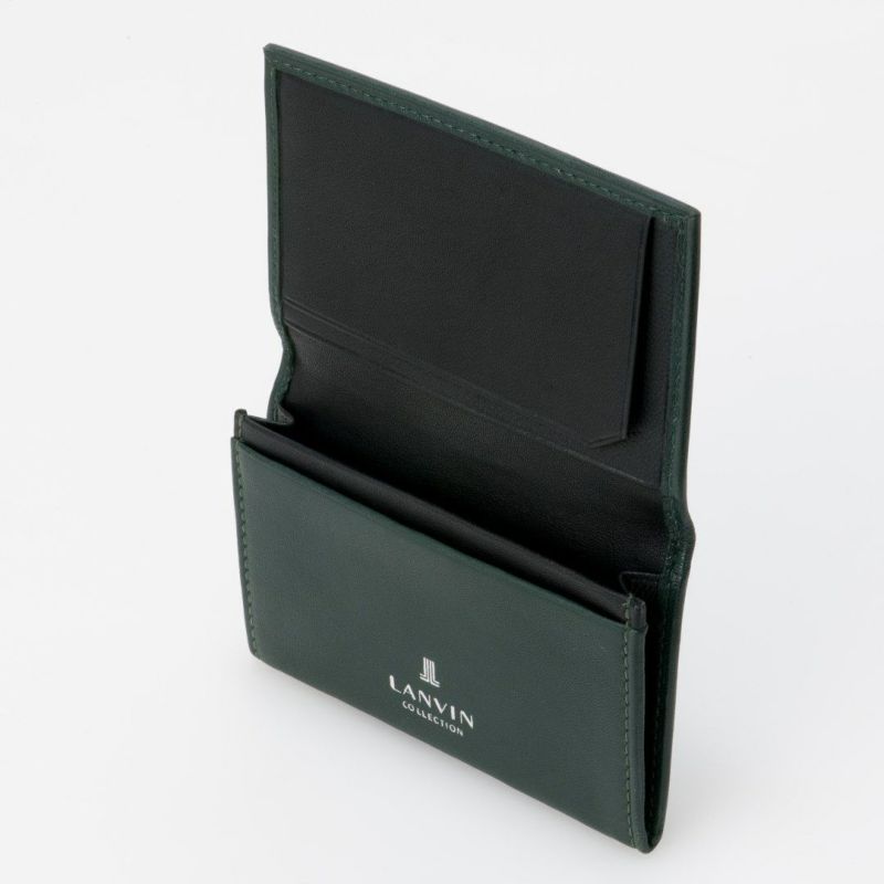LANVIN COLLECTION SHEEP LEATHER 名刺入れ グリーン
