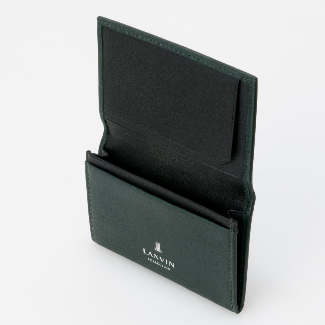 LANVIN COLLECTION SHEEP LEATHER 名刺入れ グリーン