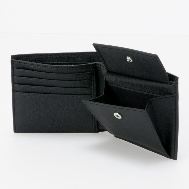 BOSS Zair 折り財布【HBMW6ZS1】 ブラック