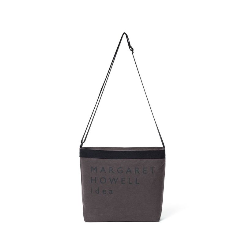 MARGARET HOWELL idea Big logo ショルダー(S) ダークブラウン